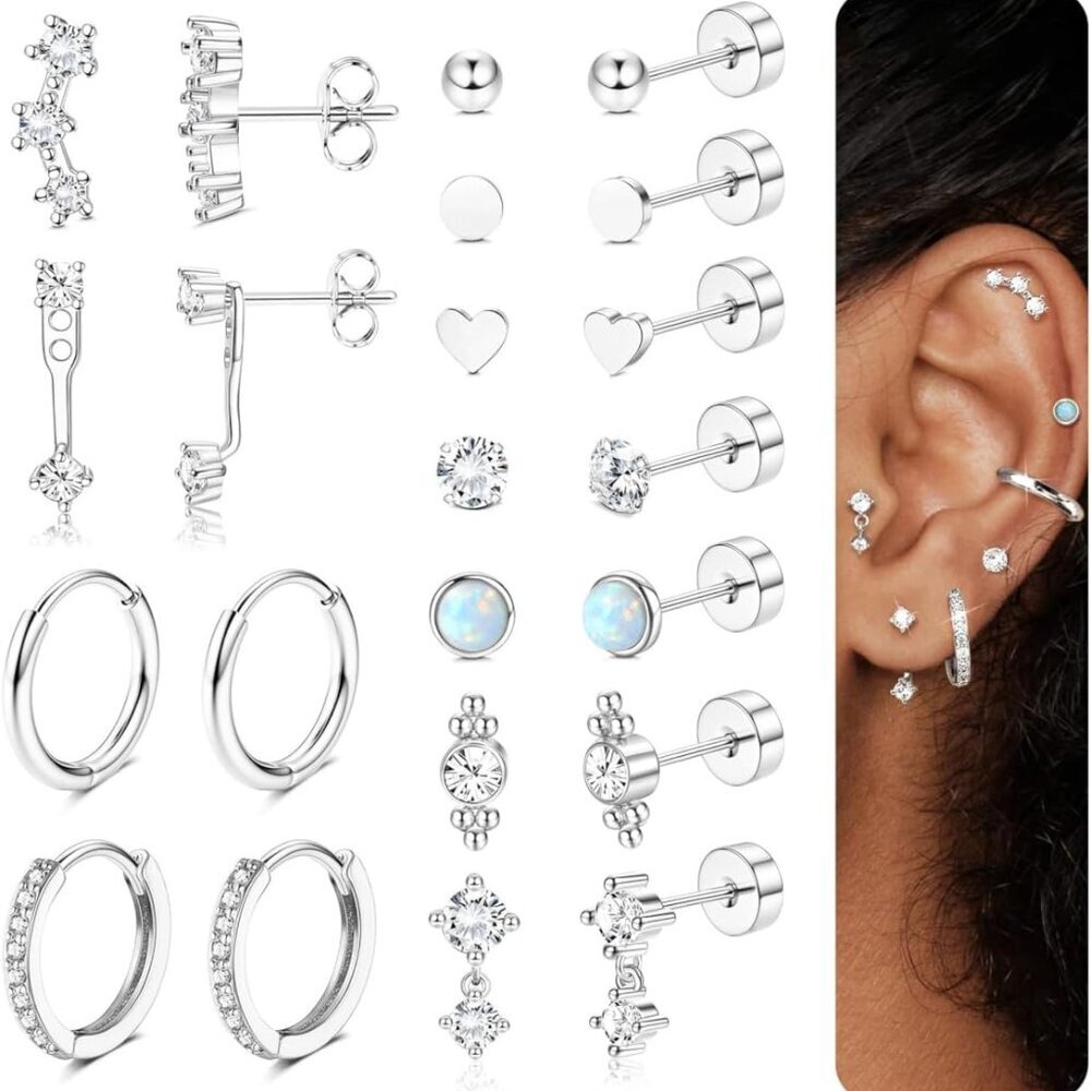 Comfortable Flat Back Earrings For Multiple Pierc… - image 1